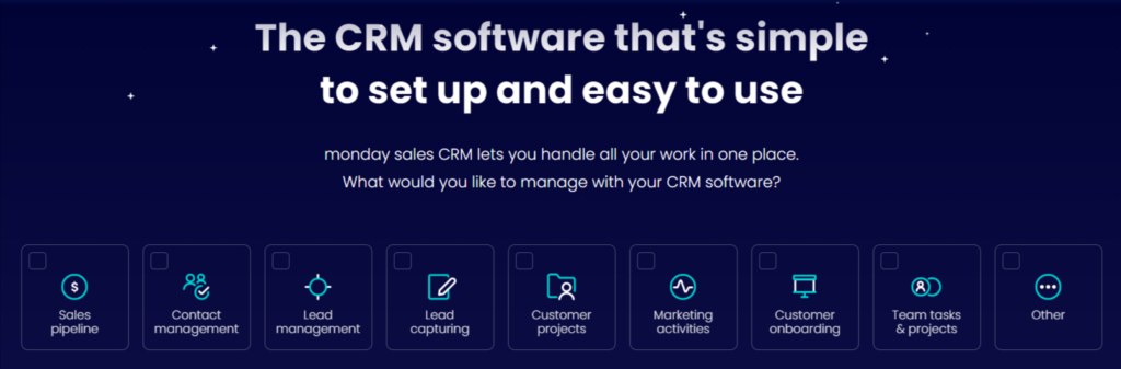 Monday CRM website