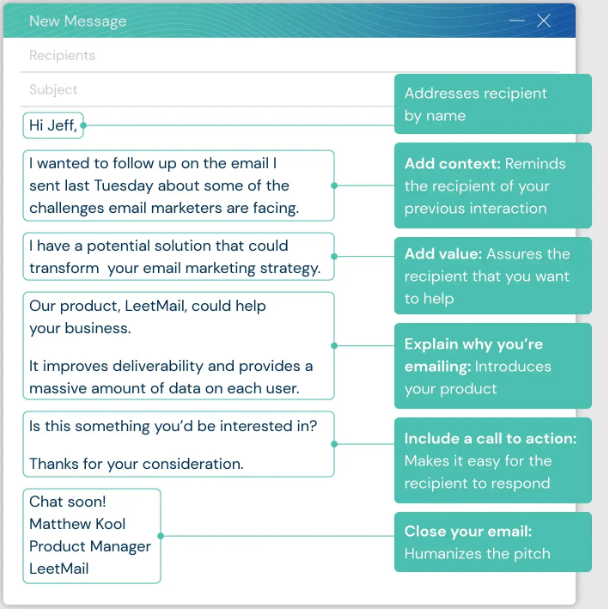 Sales email follow-up template